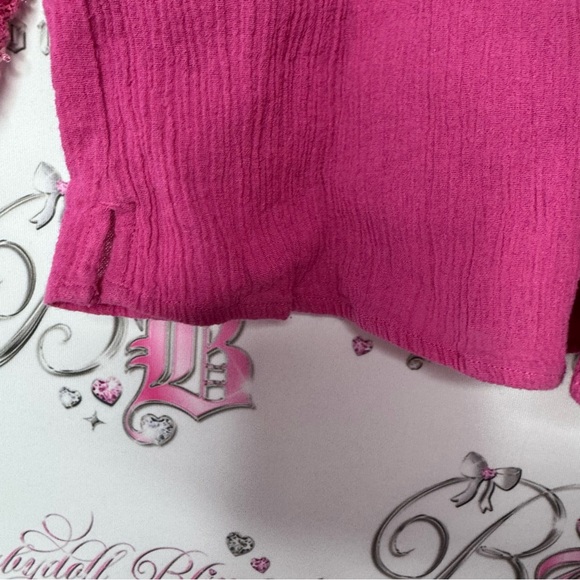 ALC classic top sequins boho beach pink knitted crochet accent detail shiny ✨ - Picture 4 of 7